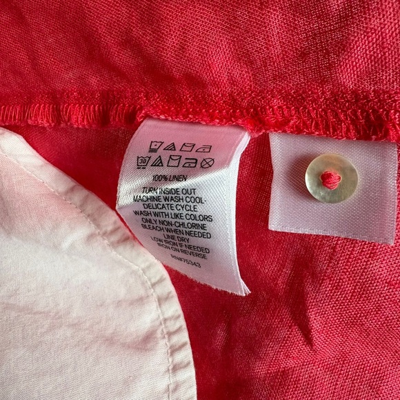 Cynthia Rowley Coral Pink 100% Linen Mini Dress - Coastal • Nautical • Summer - Picture 5 of 11